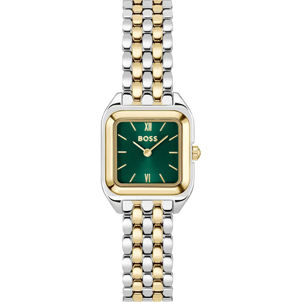 Mae Petite Women Quartz Green Dial Analog Stainless Steel Watch