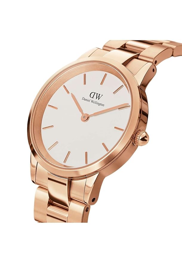 Daniel Wellington Iconic Analogue Round White Dial Water Resistant Unisex's Watch