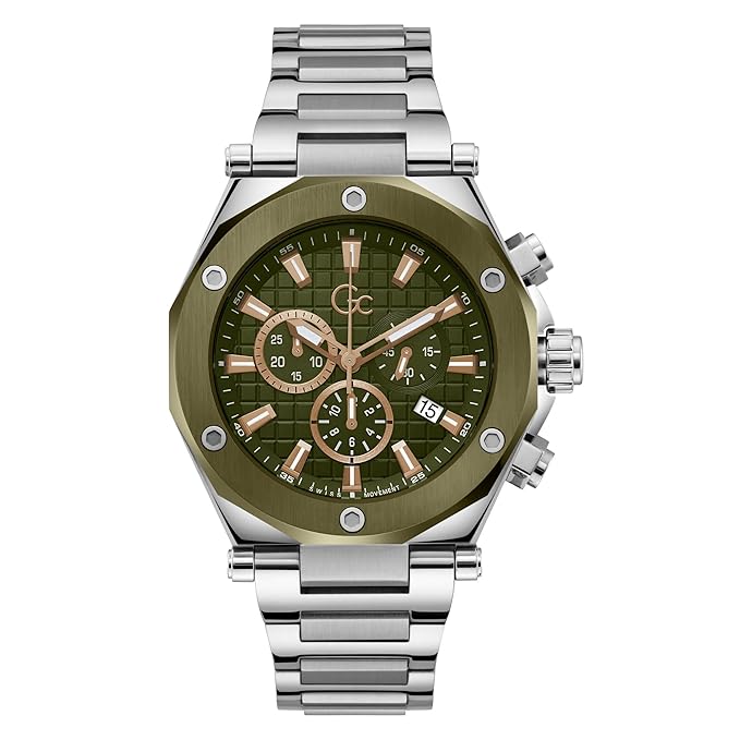 GC Round 44mm Green Dial Analog Men Watch
