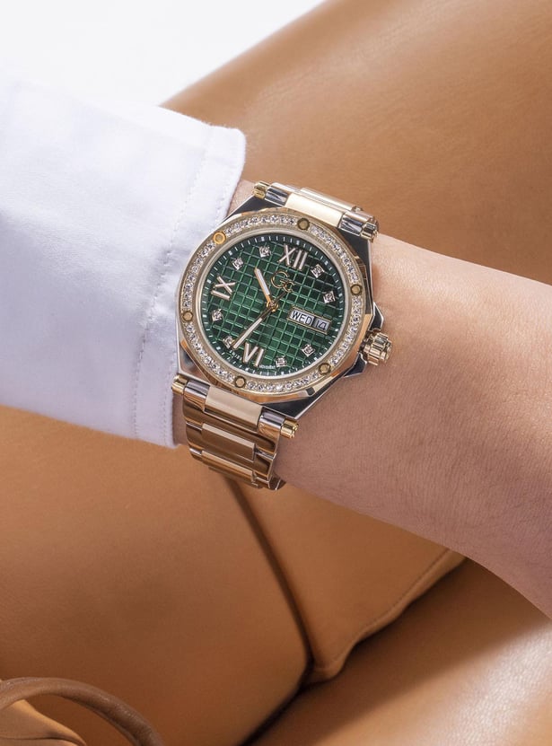 legacy lady Women Quartz Green Dial Analog Stainless Steel Watch
