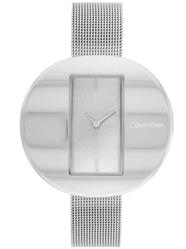 Circular Women Quartz Silver Dial Analog Stainless Steel Watch