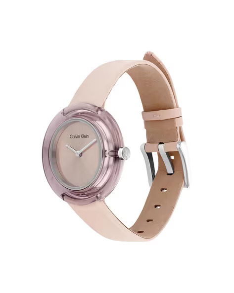 Calvin Klein Circular Transparent Resin Qtz Blush Round Dial Women's Watch / Analog Watch  - For Women