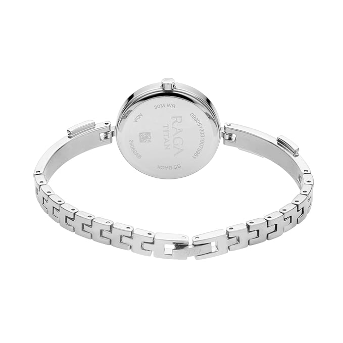 Titan Raga Viva Mother of Pearl Dial Analog with Date Metal Strap Watch for Women