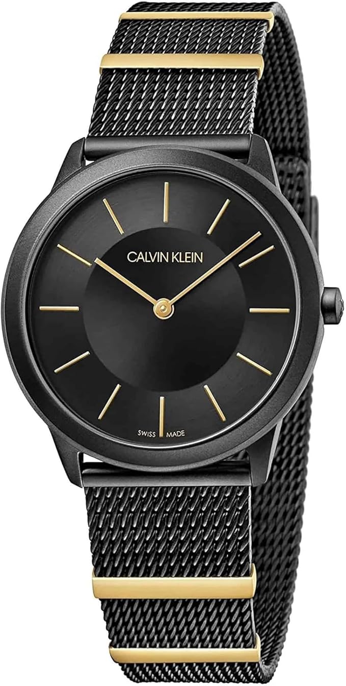 Calvin Klein K3M524Z1 Minimal Analogue Quartz Watch for Women, 35 mm Case Size, Black