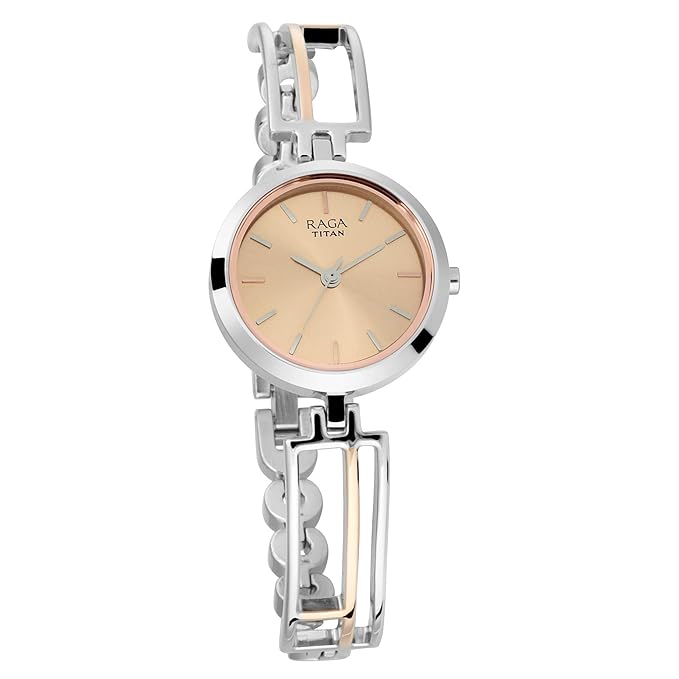 Titan Raga Viva Rose Gold Dial Women Watch With Metal Strap