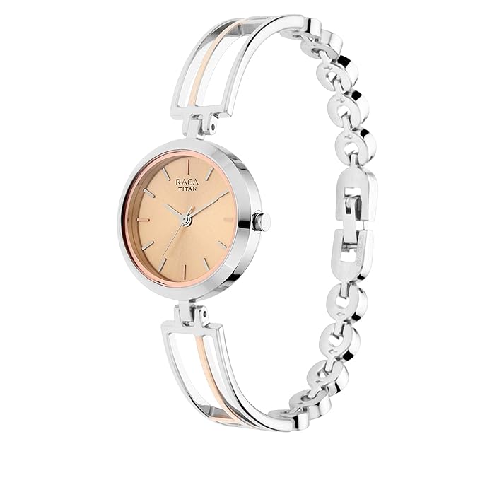 Titan Raga Viva Rose Gold Dial Women Watch With Metal Strap