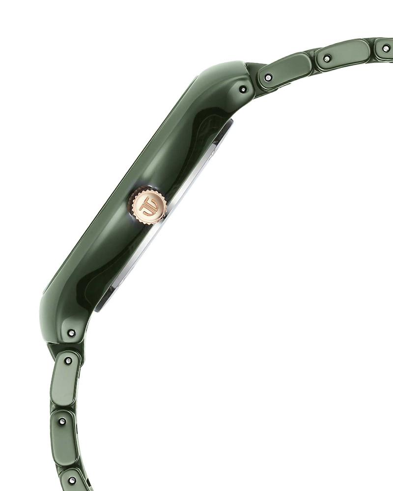 Titan Regalia Ceramics Quartz Analog Green Dial Green Color Ceramic Strap Watch For Men