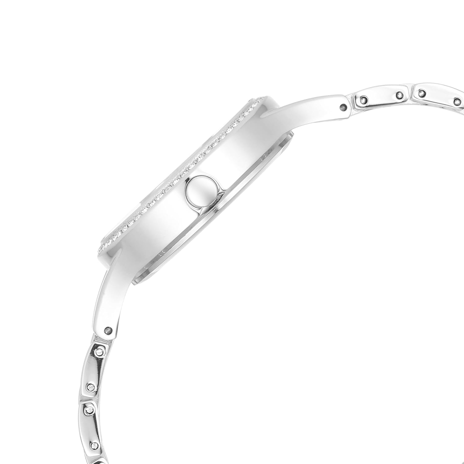 Titan Raga Showstopper Quartz Analog Mother Of Pearl Dial Silver Metal Strap Watch For Women