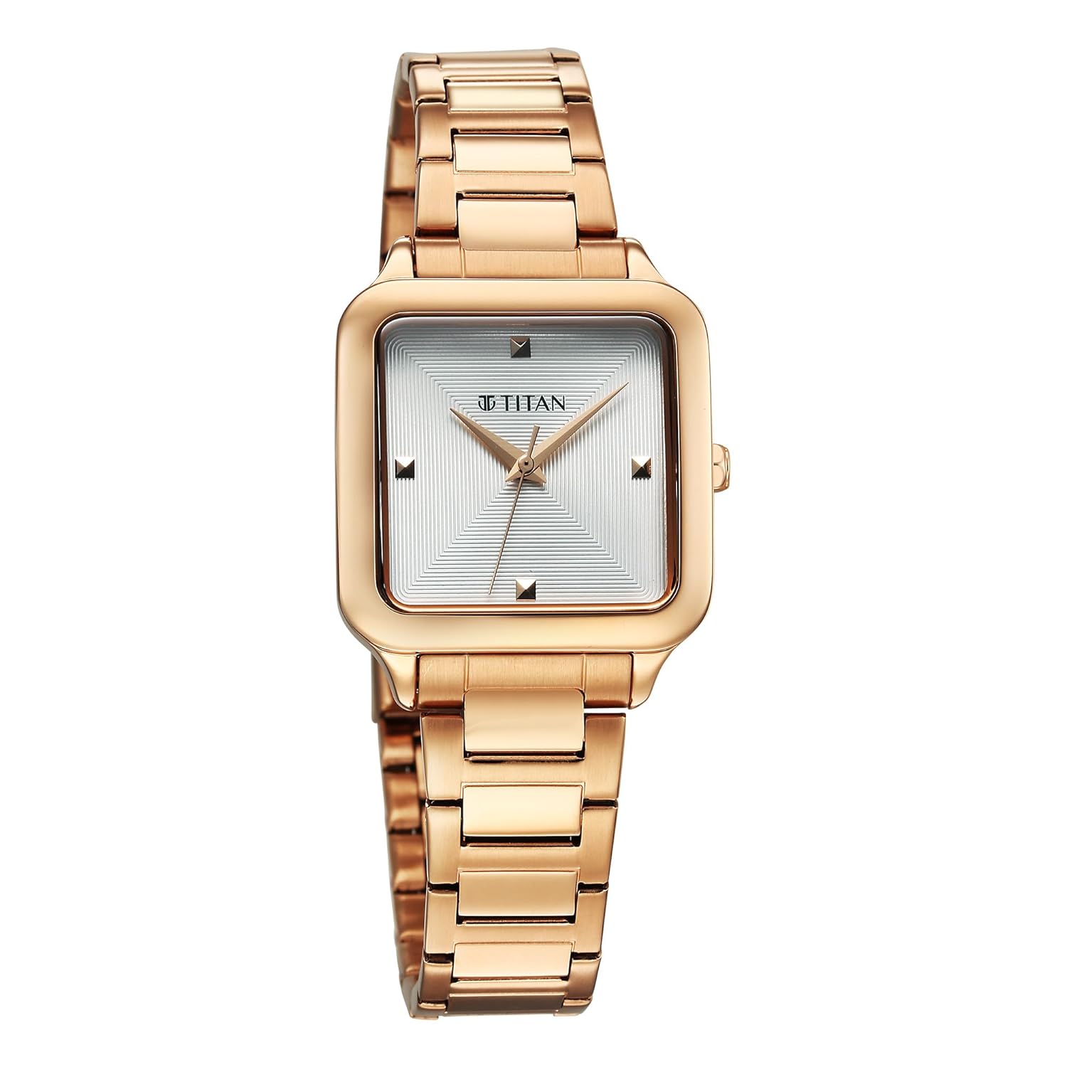 Titan Horizon Quartz Analog White Dial Stainless Steel Strap Watch For Women