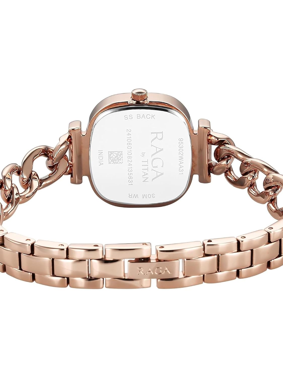 Titan Raga Showstopper Quartz Analog Rose Gold Dial Metal Strap Watch For Women