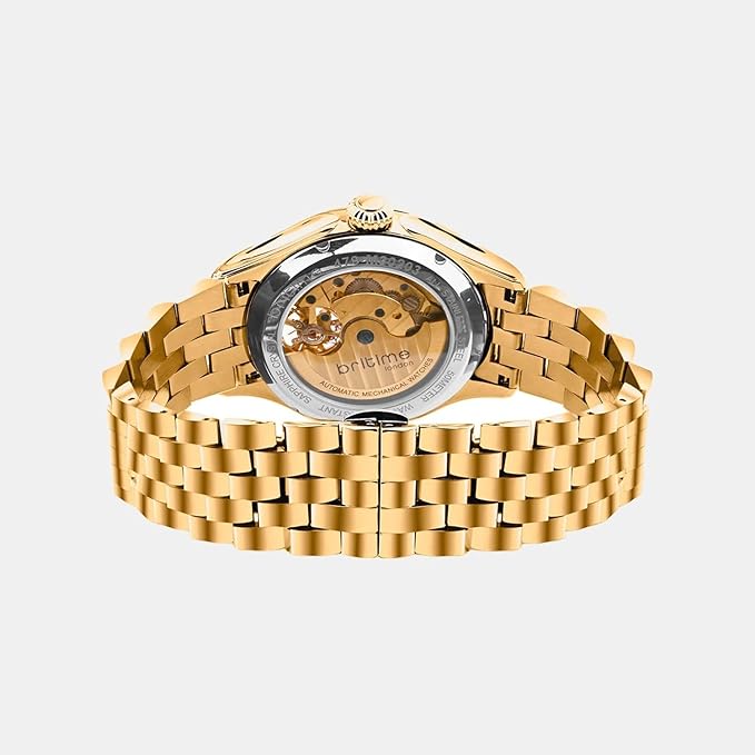 Men Automatic Silver-Rose-Gold Dial Analog Metal Watch