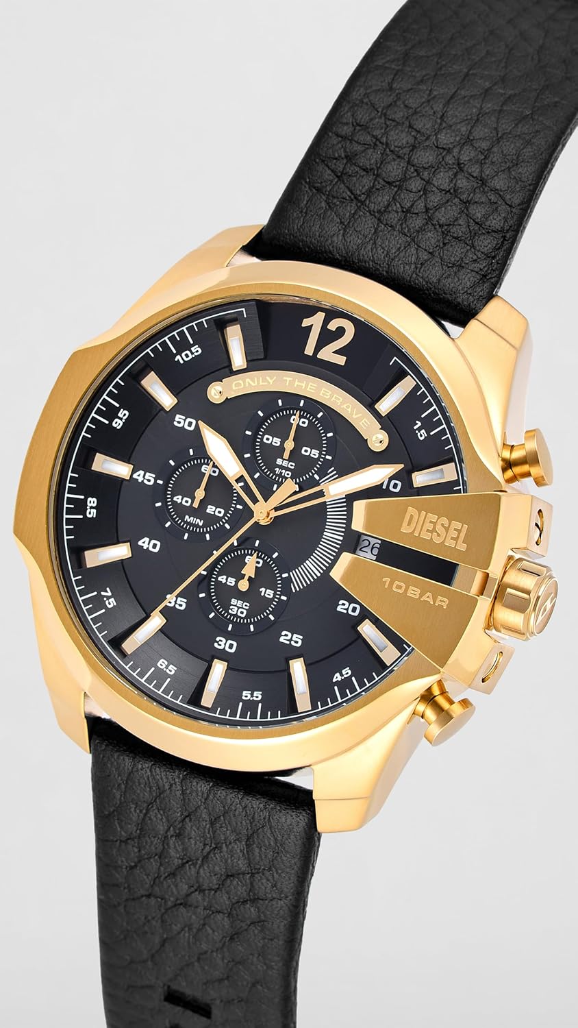 Diesel Mega Chief Analog Black Over sized dial Men's Watch