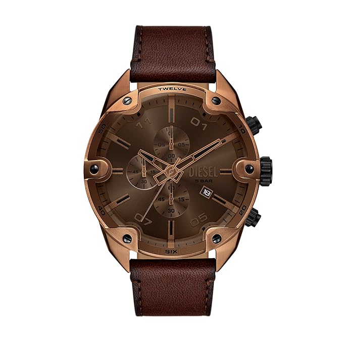 Diesel Spiked Brown Watch