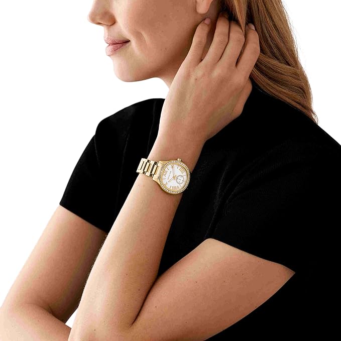 Michael Kors Stainless Steel Analog White Dial Women's Watch