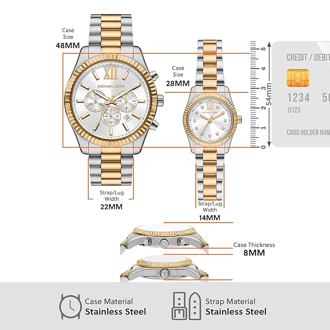 Lexington Quartz Chronograph Couple 28 mm MK4946SET