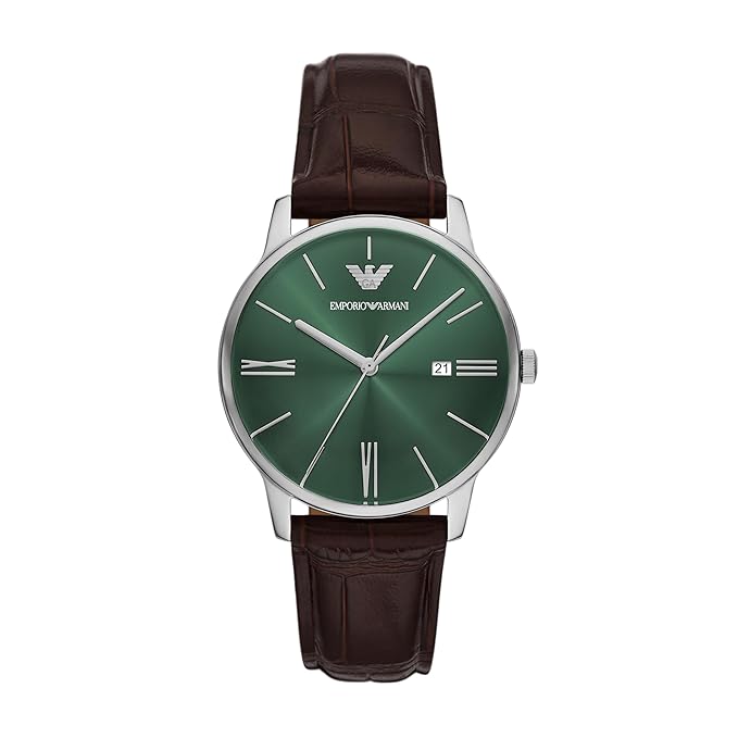 Emporio Armani Brown Quartz Leather Watch