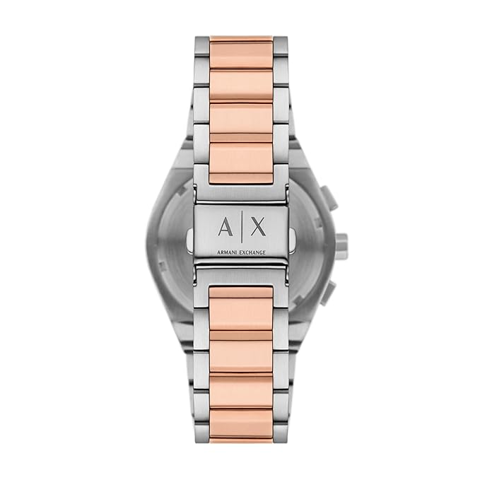 Armani Exchange Stainless Steel Analog Black Dial Men's Watch ,Band Color:Multicolor
