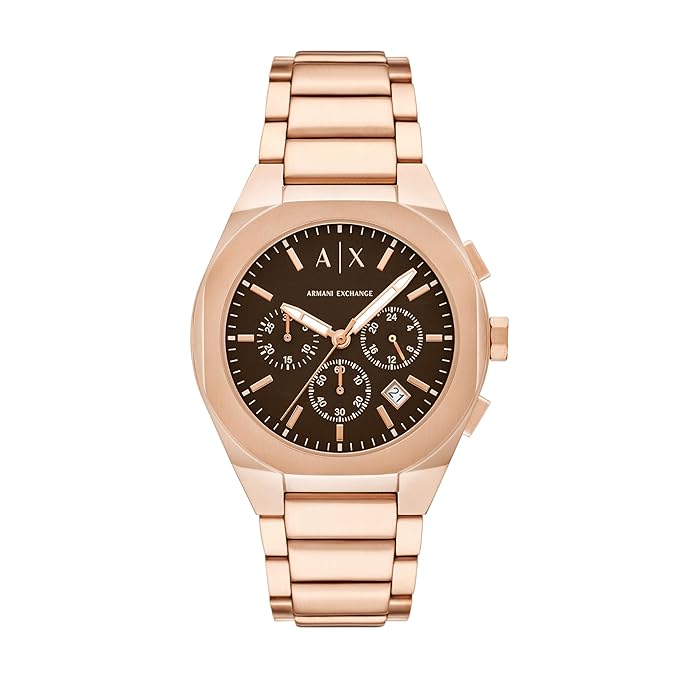 Armani Exchange NA Rose Gold Quartz Stainless Steel Watch