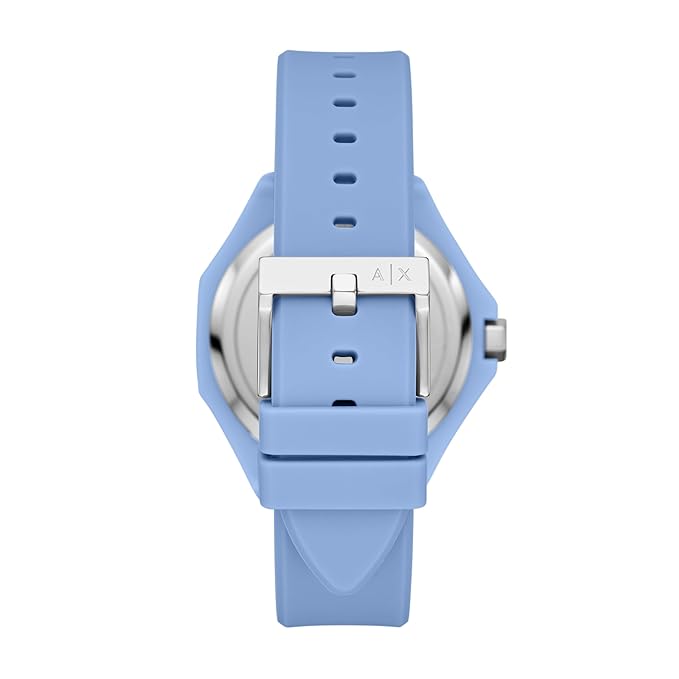 Armani Exchange Analog Blue Dial Women's Silicone Blue Band Watch