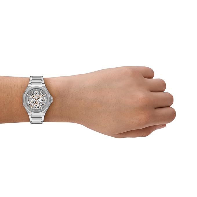 Armani Exchange NA Silver Automatic Stainless Steel Watch