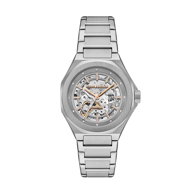 Armani Exchange NA Silver Automatic Stainless Steel Watch