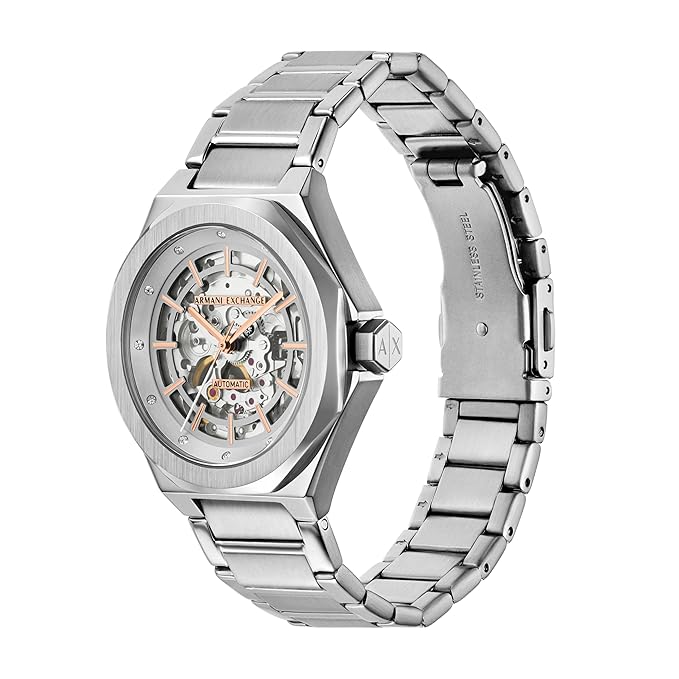 Armani Exchange NA Silver Automatic Stainless Steel Watch