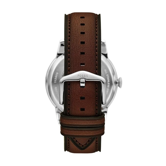 Fossil Men's Townsman Brown Analog Automatic Leather Watch