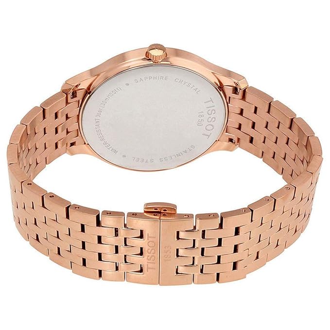 Tissot Tradition Silver Dial Rose Gold PVD Men's Watch