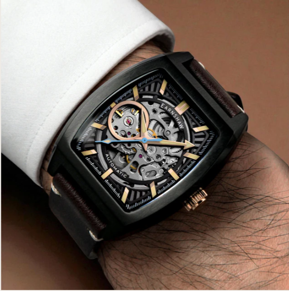 EARNSHAW WELLINGTON Skeleton Automatic Sable Black