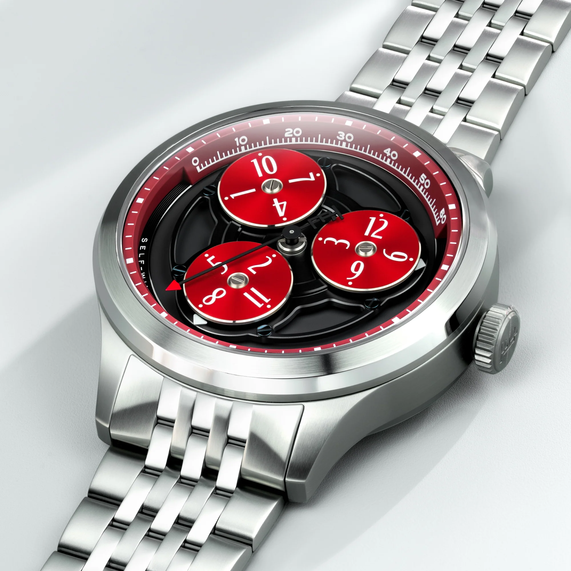 EARNSHAW HEXHAM Trisect Automatic Limited Edition Charcoal Red