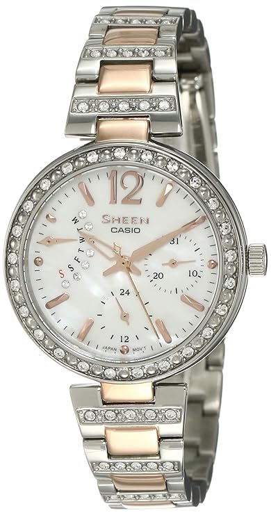 Casio Sheen Analog Silver Dial Women's Watch