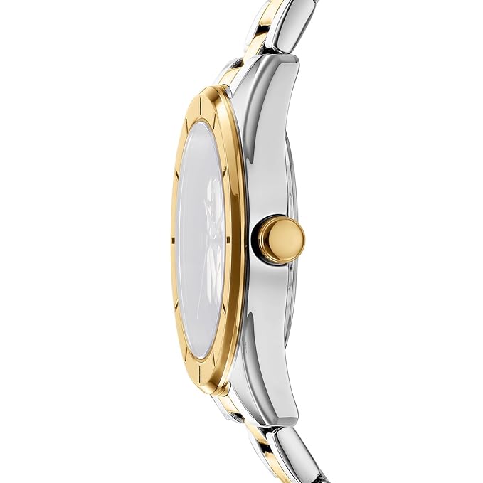 DKNY Chambers Midi Analog Plain 3-Hands Japanese Movement Round Dial, Bracelet Width 16 x 14 MM, 50 m Water Resistance Women's Wrist Watch