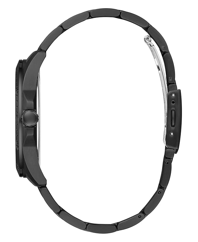 Guess Colby Collection 3 Hands Mens Analog Black Dial Coloured Quartz Watch, Round Dial with 42 mm Case Width