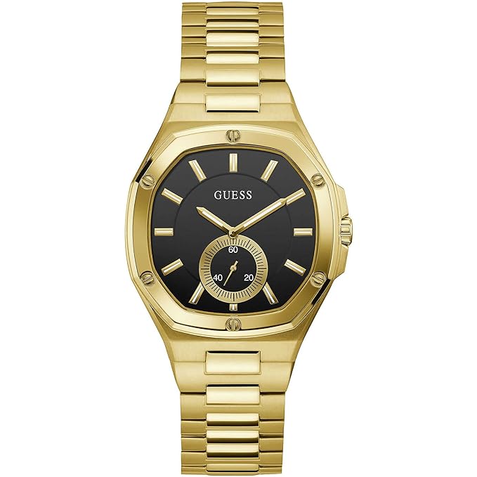 Guess Womens 38 mm Octavia Black Dial Stainless Steel Analog Watch