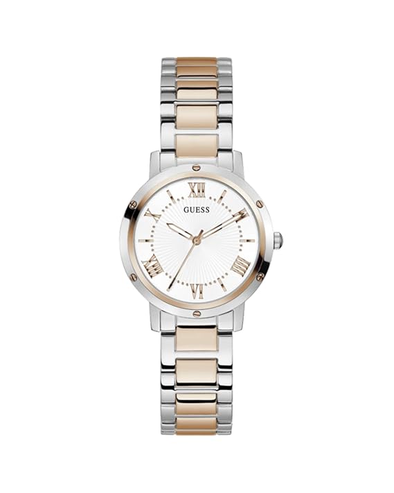 GUESS Analog Gold Dial Women's Watch-GW0404L3 Stainless Steel, Multicolor Strap