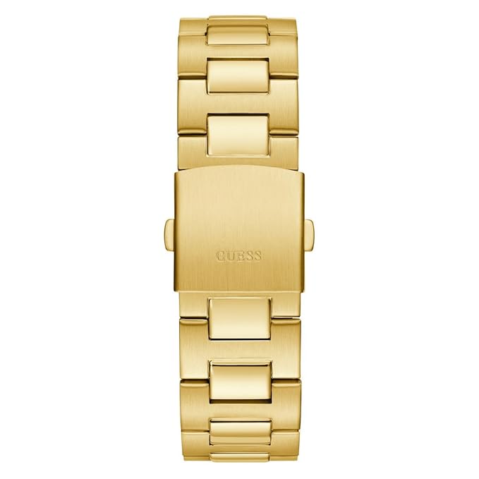GUESS Men's 44mm Watch - Gold-Tone Bracelet Black Dial Gold-Tone Case