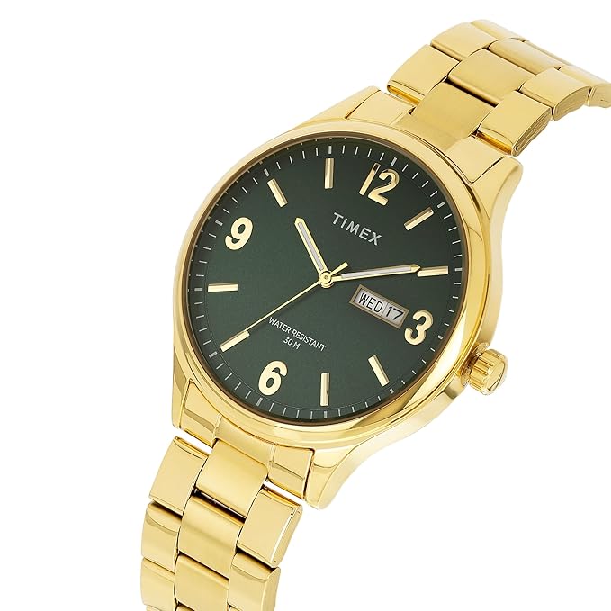 TIMEX Analog Watch for Men with Round Dial & Water Resistant Man's Wrist Watches