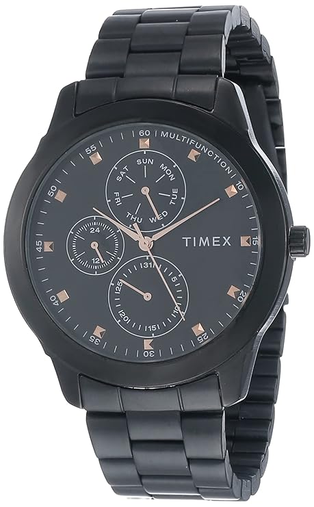 TIMEX Analog Watch for Men with Round Dial & Water Resistant Man's Wrist Watches