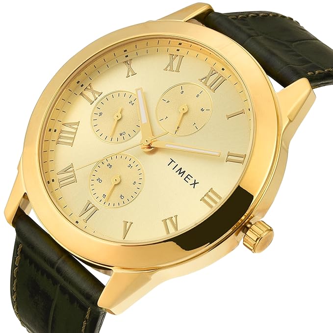 TIMEX Analog Watch for Men with Round Dial & Water Resistant Man's Wrist Watches