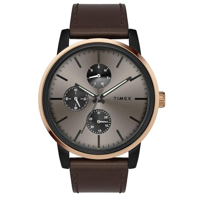 TIMEX Analog Watch for Men with Round Dial & Water Resistant Man's Wrist Watches