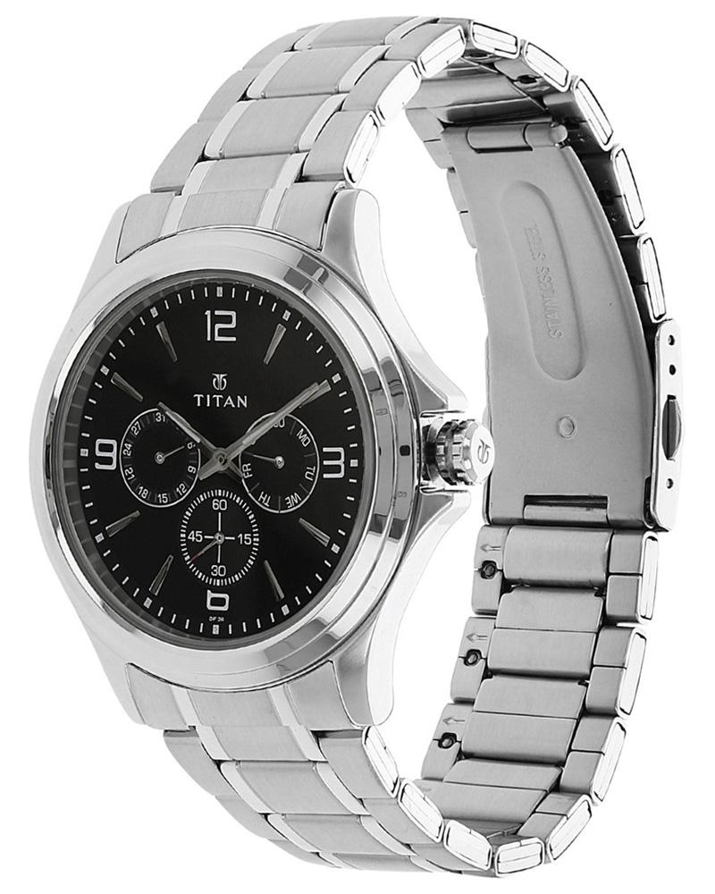 Titan Men LUNA Silver Analog Watch