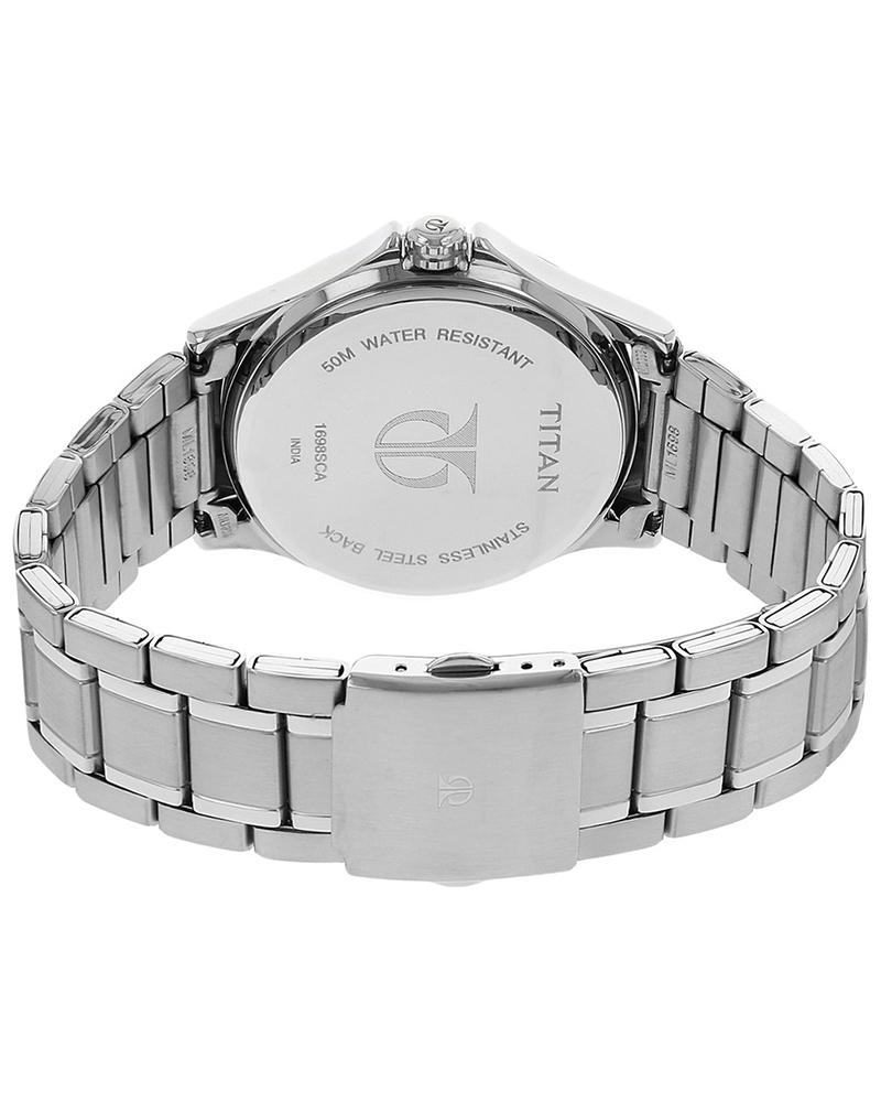 Titan Men LUNA Silver Analog Watch