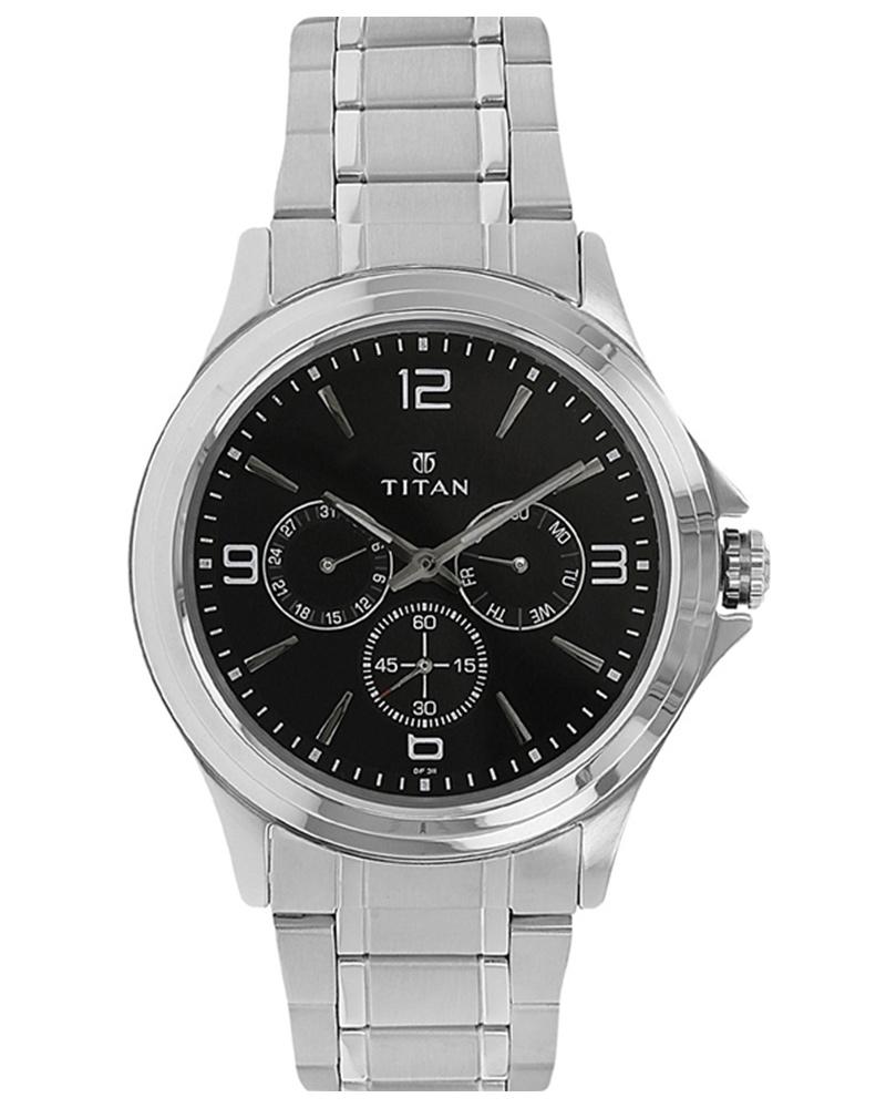 Titan Men LUNA Silver Analog Watch