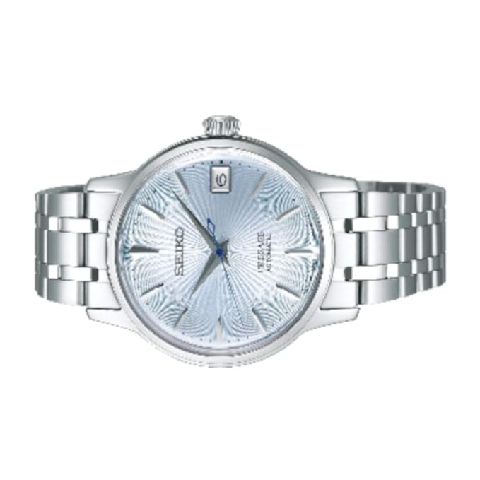 SEIKO PRESAGE Automatic Ladies Cocktail 'Sky Diving' Blue Dial Steel Watch
