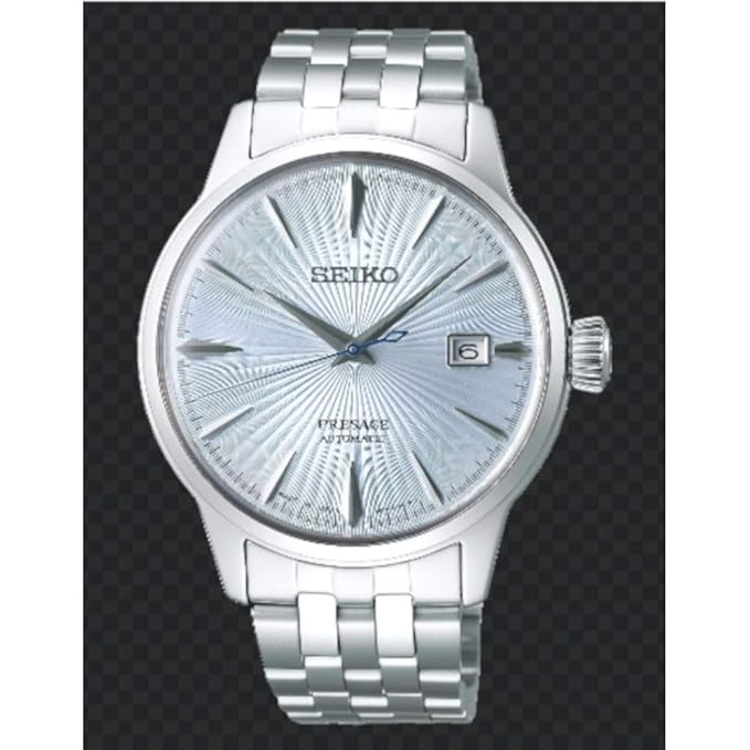 SEIKO PRESAGE Automatic Ladies Cocktail 'Sky Diving' Blue Dial Steel Watch