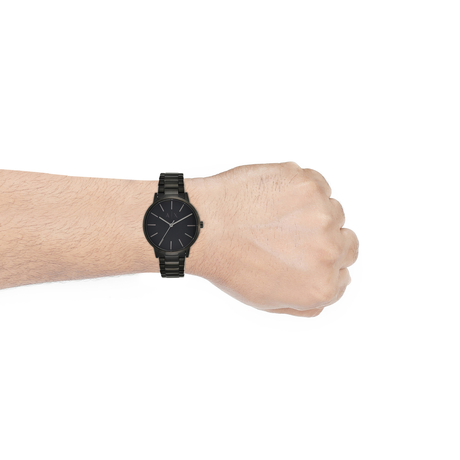 Armani Exchange Men Cayde Round Black Watch