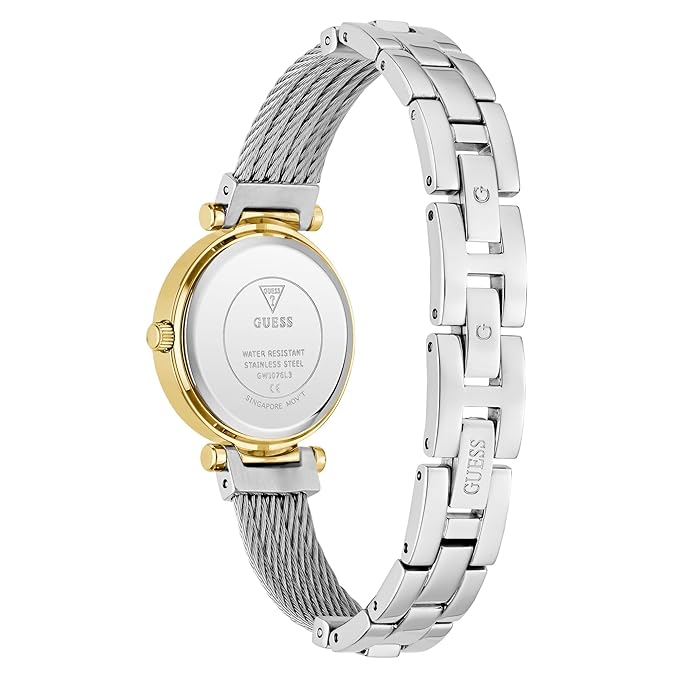 GUESS Round 27mm Green Dial Analog Women Watch