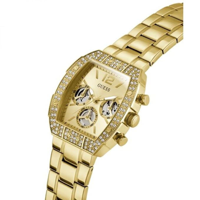 GUESS Rectangle 41mm Champagne Dial Analog Men Watch