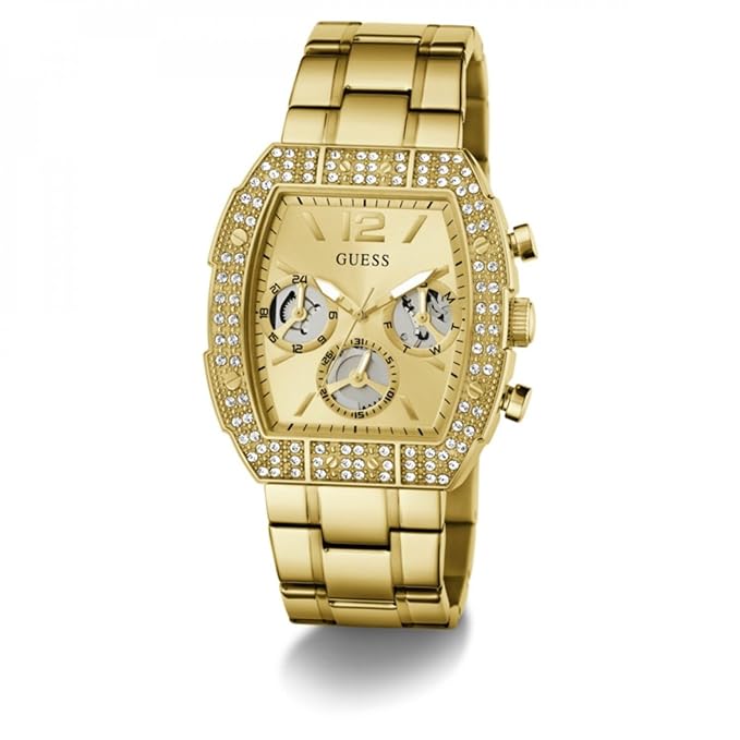 GUESS Rectangle 41mm Champagne Dial Analog Men Watch