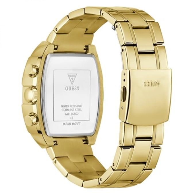 GUESS Rectangle 41mm Champagne Dial Analog Men Watch